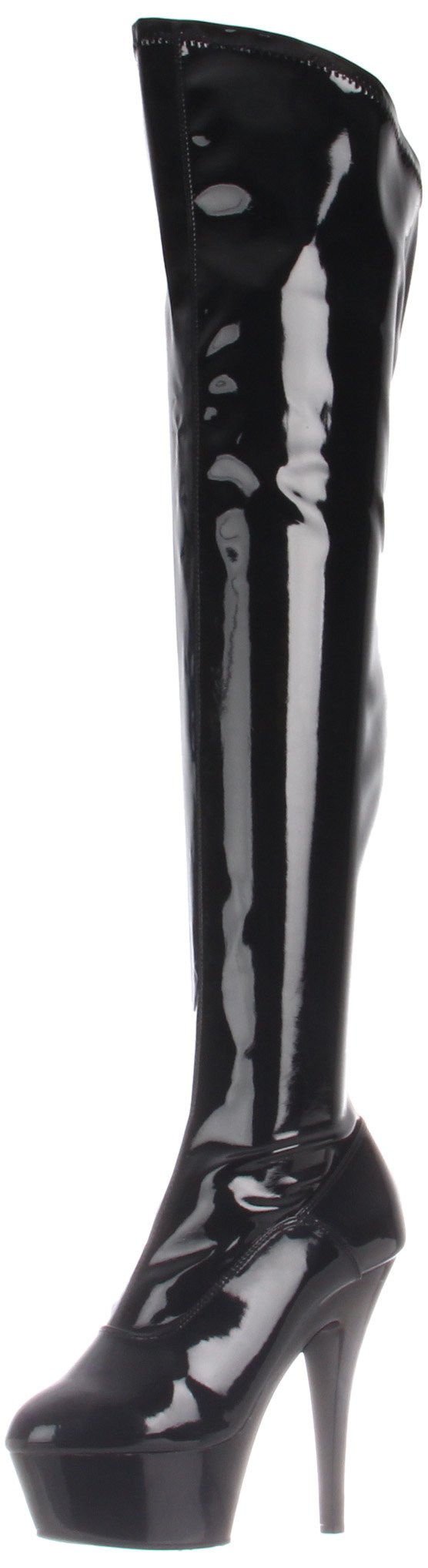 Patblk Noir Hautes 3000 blk Kiss Pleaser Femme Str Bottes XqRwx8