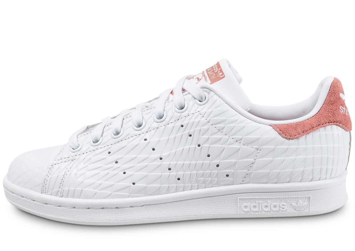 adidas Baskets/Tennis Stan Smith Triangle Raw Blanche Et Rose Femme ... adidas Baskets/Tennis Stan Smith Triangle Raw Blanche Et Rose Femme. 1