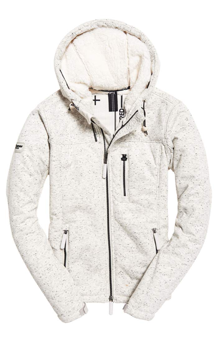 Superdry Damen Hooded Winter Windtrekker Sportjacke, Schwarz (Ecru Black NEP Yl5), X Small (Herstellergröße: 8) Superdry Damen Hooded Winter Windtrekker Sportjacke, Schwarz (Ecru Black NEP Yl5), X Small (Herstellergröße: 8)