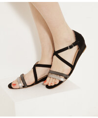 sandales dorées camaieu