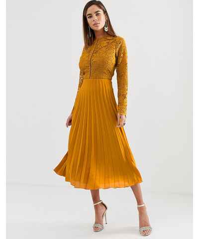 mustard cape detail bodycon dress