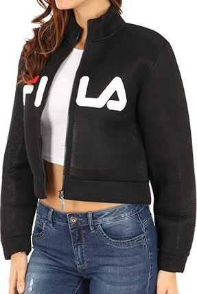 Veste Femme 682111 Noir Nicole Zippée Crop Fila TCxRdq7q