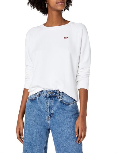 0015 Sweat Levi's Classic Relaxed white Shirt Crew Blanc Femme xwUPOWqp7U