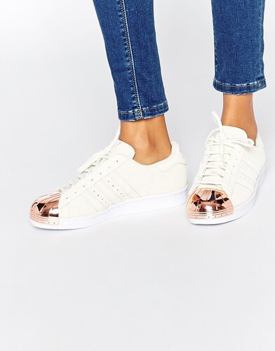 Adidas Originals - Superstar 80s - Baskets à bout renforcé - Or rose ... Adidas Originals - Superstar 80s - Baskets à bout renforcé - Or rose - Blanc cassé