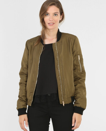 Blouson bomber -20% Femme - Couleur kaki - Taille L ...