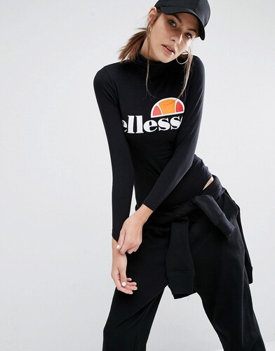 Ellesse - Body à col montant et manches longues - Noir ...