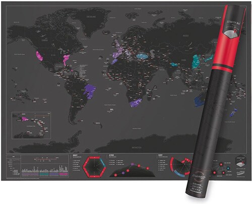 stírací nástěnná mapa luckies Velká nástěnná stírací mapa Luckies Capitals   Glami.cz stírací nástěnná mapa luckies