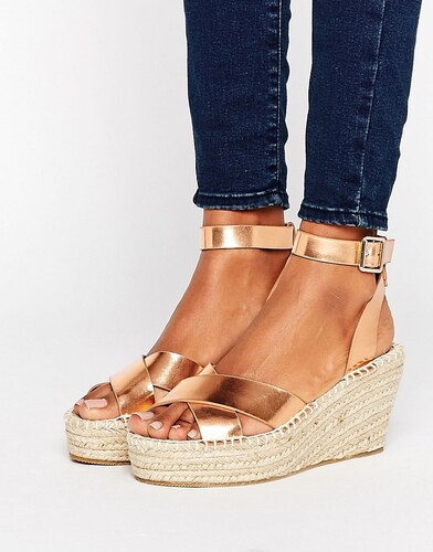 espadrille femme doré