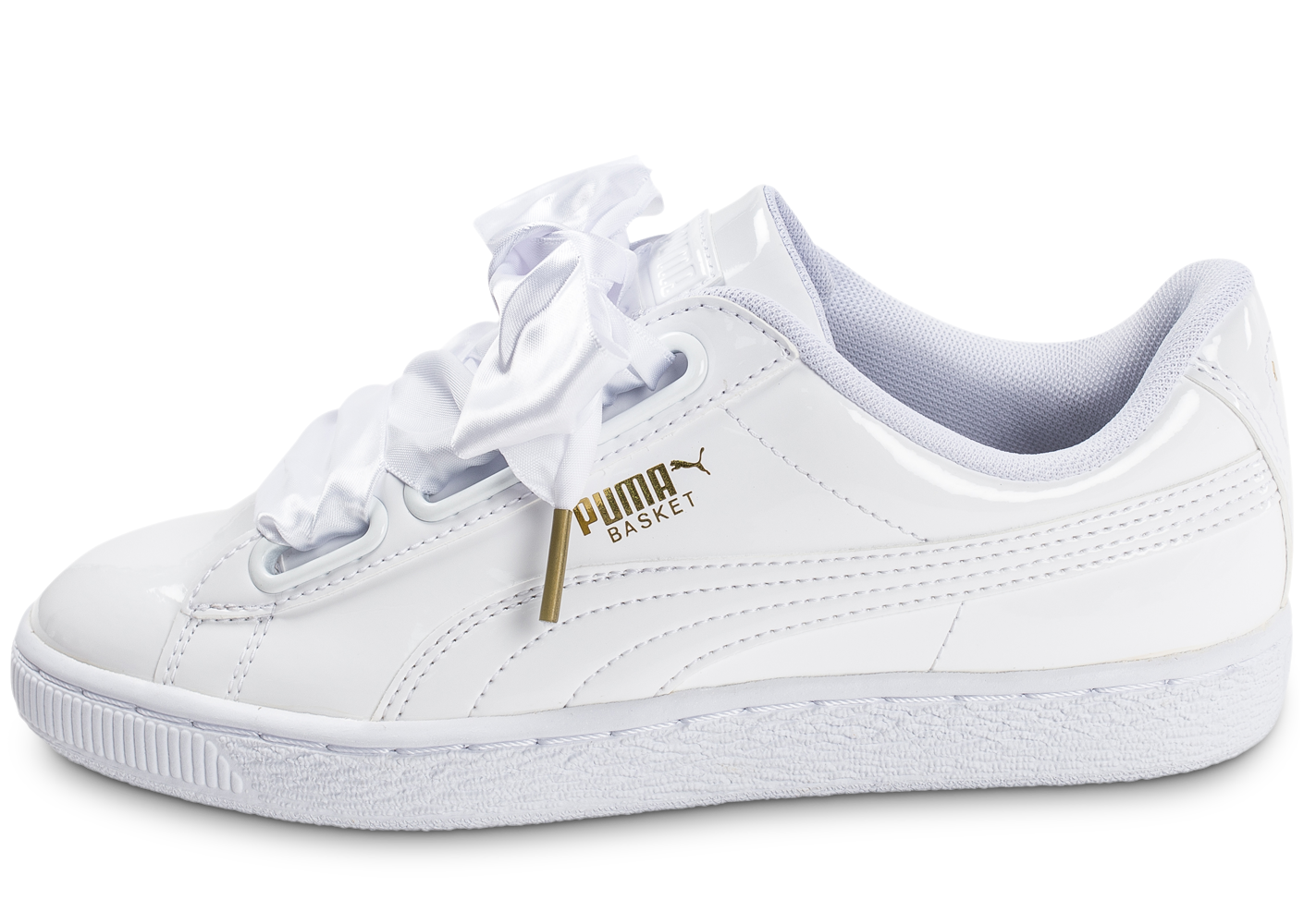 puma basket heart patent blanche puma basket heart patent blanche
